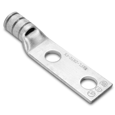Burndy Copper Compression Lug, 2 Hole w/ Inspection Window, 777.7 Flex, 1/2" YA44L2NTCFX